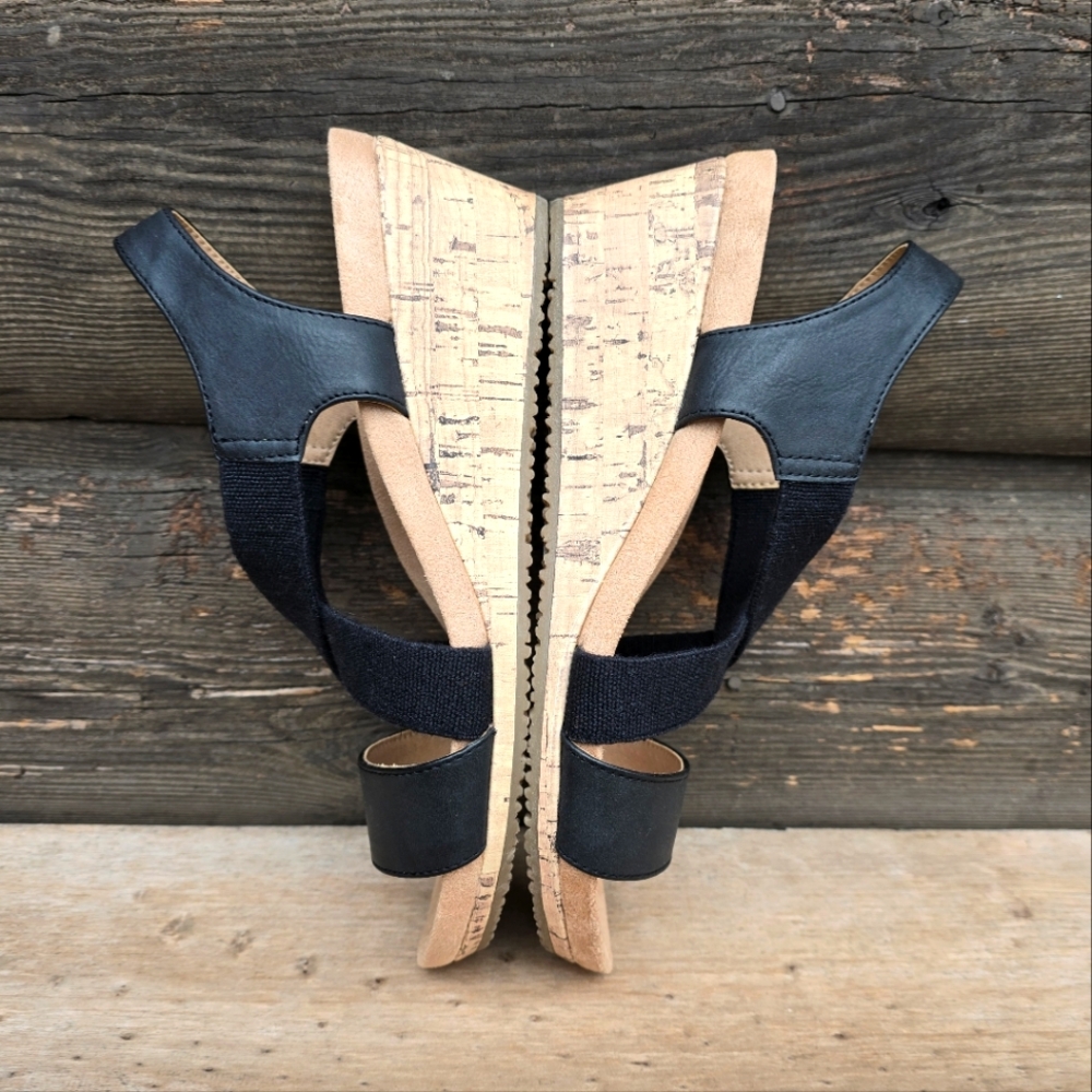 Life Stride NEW Mexico Modern Coastal Minimalist Cork Wedge Comfort Sandal 7M - Picture 12 of 16